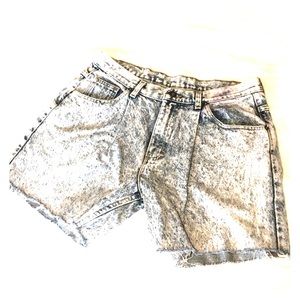 Vintage Lee Jeans Cut Off Shorts Acid Wash